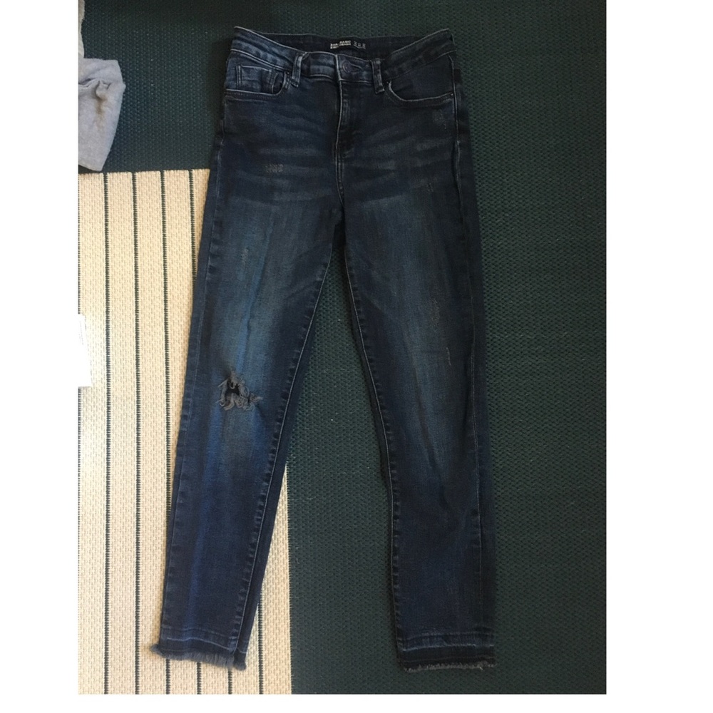 Zara high rise distressed jeans